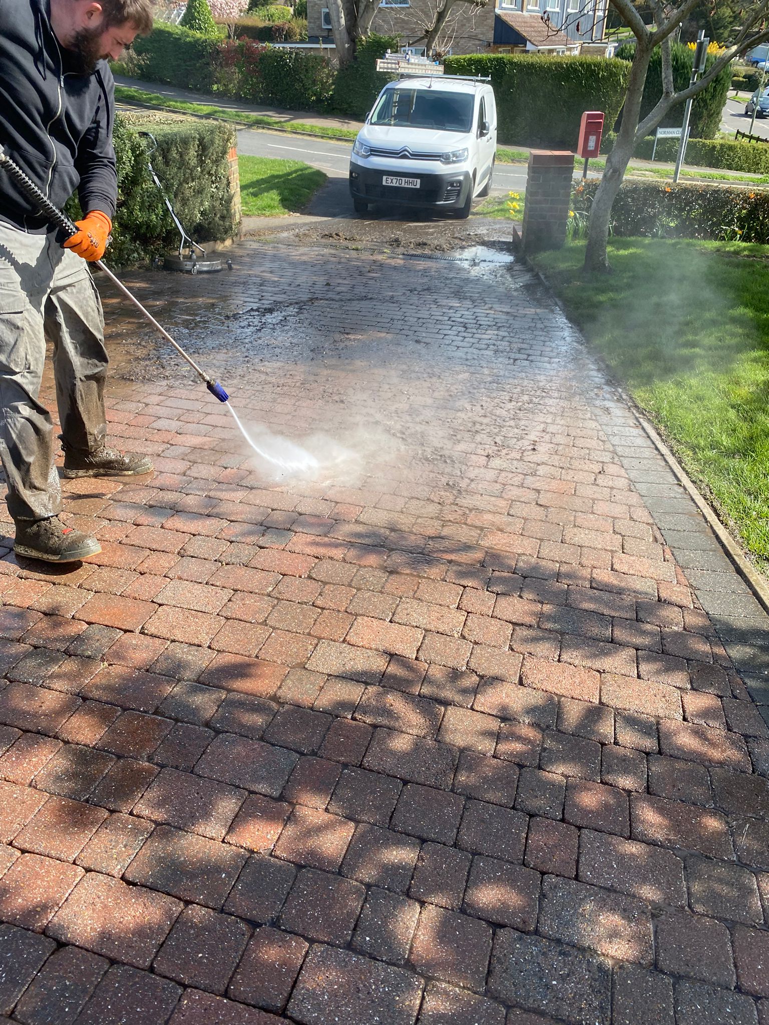 Driveway cleaning, Silverclean UK, Maidstone, Kent, Southeast